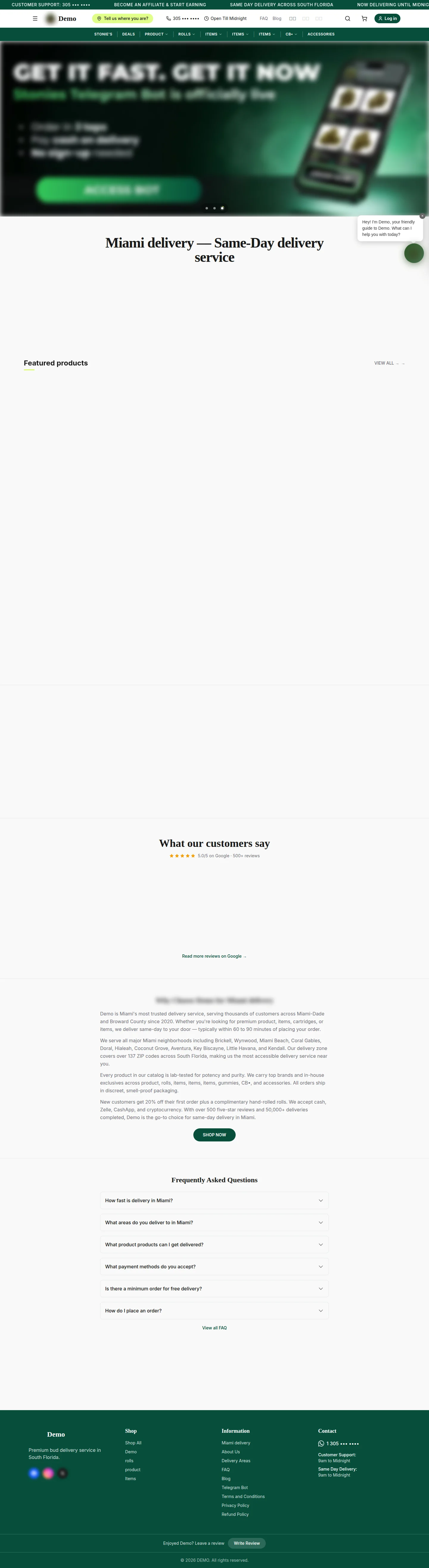 Витрина — главная страница и возрастная верификация