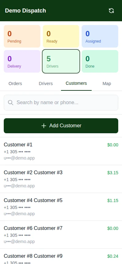 Dispatcher mini-app — клиентская база с быстрым поиском и созданием профиля